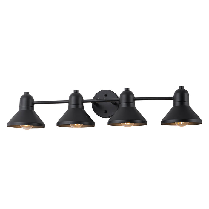 40.5 in. 5-Light Powder-coated Black Vanity Light Fixture