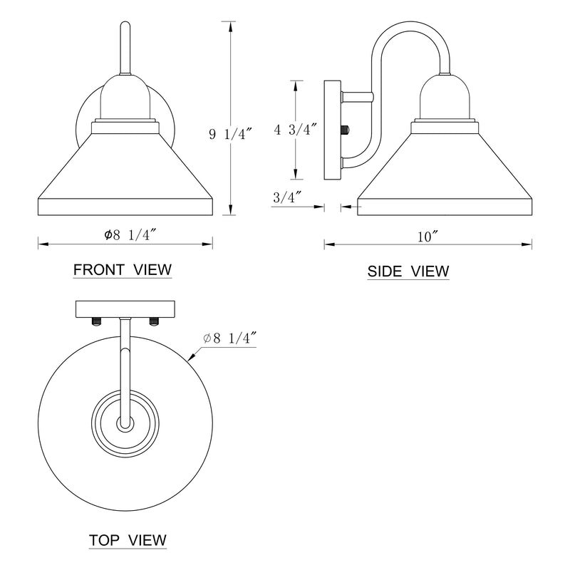2-Pack 9.25 in. Matte Black Gooseneck Outdoor Barn Light Sconce