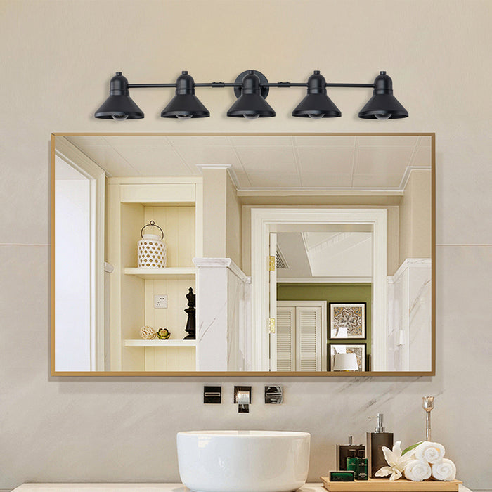 40.5 in. 5-Light Powder-coated Black Vanity Light Fixture