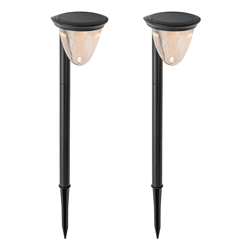 2 Pack Versatile LED Solar Path Light 3000K/6000K