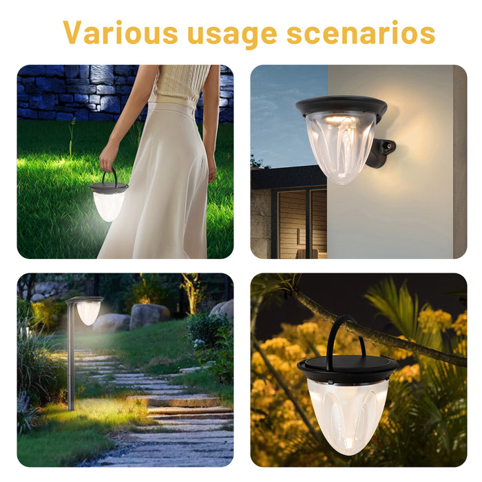 2 Pack Versatile LED Solar Path Light 3000K/6000K