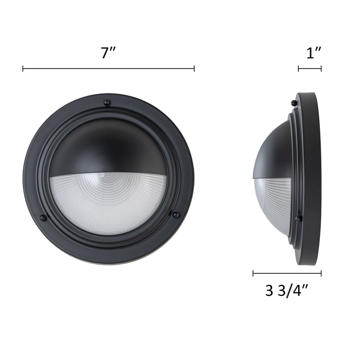 Integrated LED 3CCT Matte Black Wall Sconce with Frosted Glass