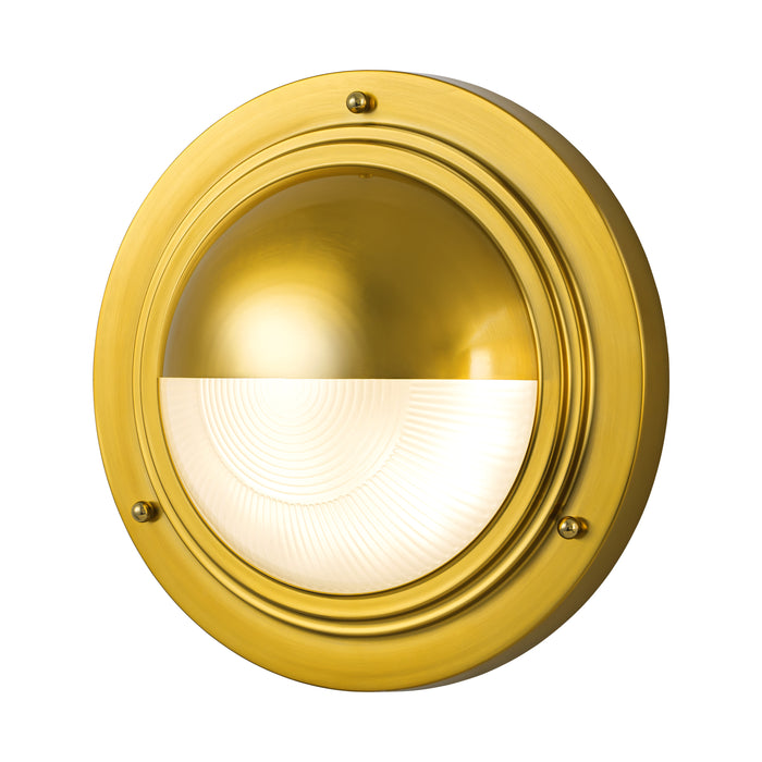 Integrated LED 3CCT Brushed Gold Wall Sconce with Frosted Glass