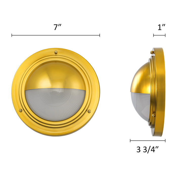 Integrated LED 3CCT Brushed Gold Wall Sconce with Frosted Glass