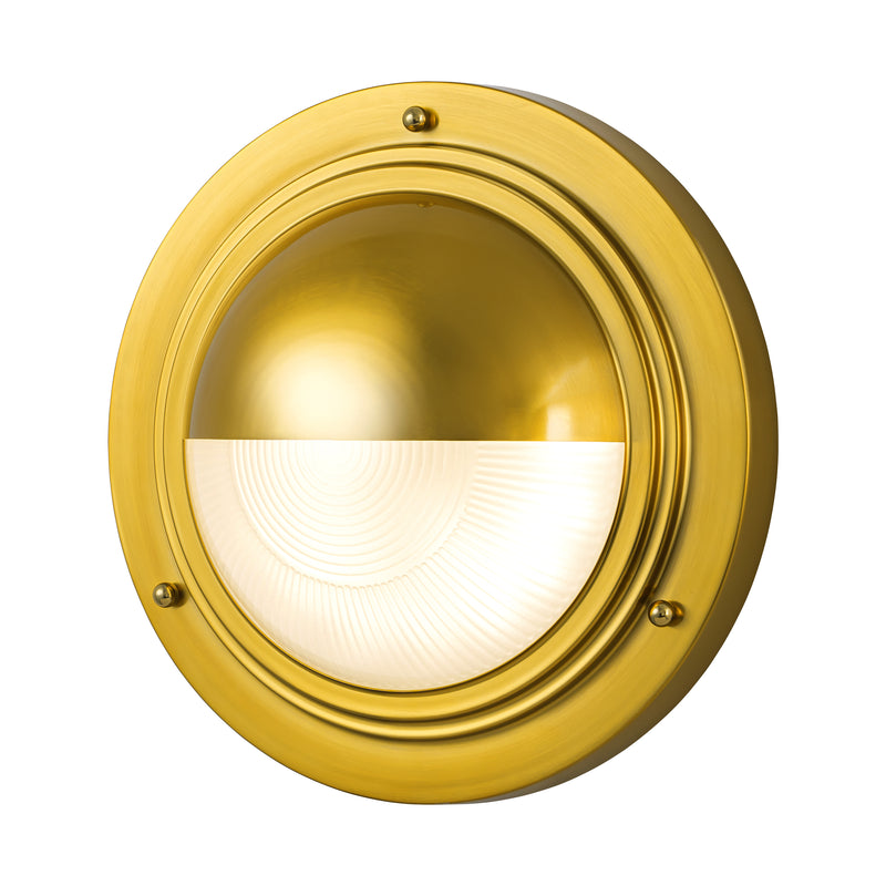 Integrated LED 3CCT Brushed Gold Wall Sconce with Frosted Glass
