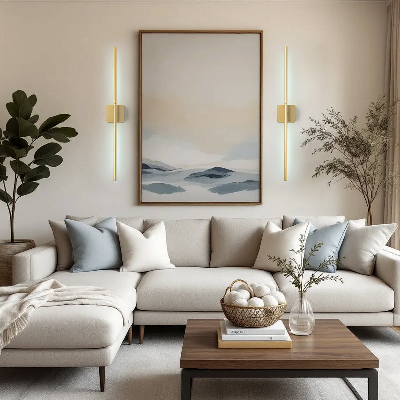Gold Dimmable Adjustable Color Temperature Chargeable Rotatable LED Wall Lamp with Touch and Remote Control
