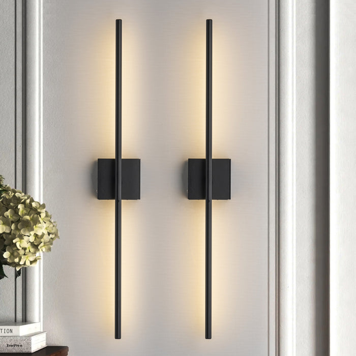 Black Dimmable Adjustable Color Temperature Chargeable Rotatable LED Wall Lamp with Touch and Remote Control