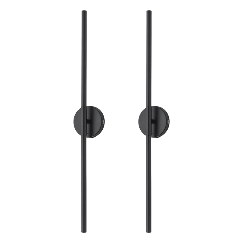 Black Dimmable Adjustable Color Temperature Chargeable Rotatable LED Wall Lamp with Touch and Remote Control