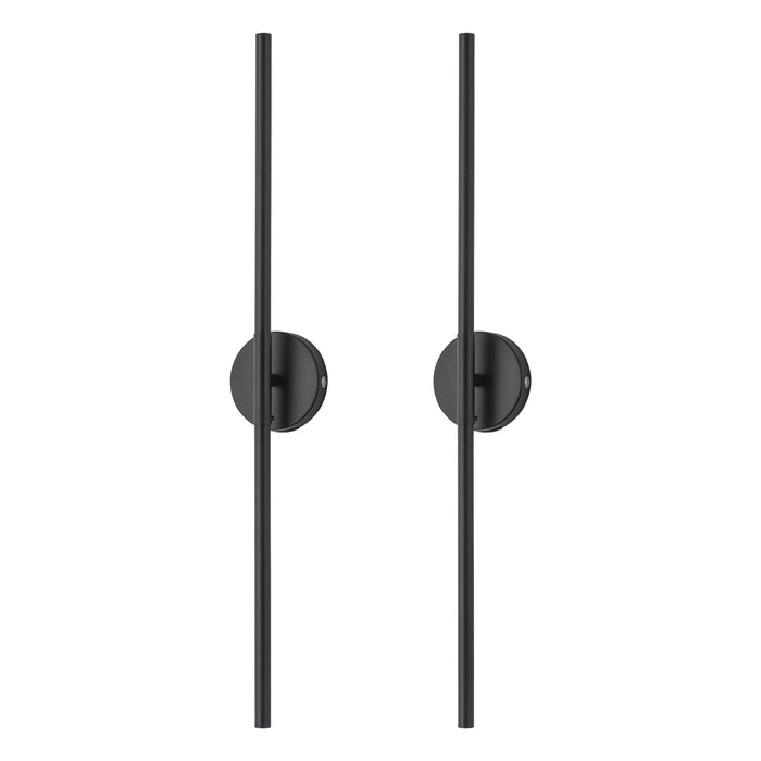 Black Dimmable Adjustable Color Temperature Chargeable Rotatable LED Wall Lamp with Touch and Remote Control