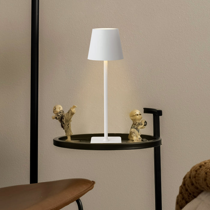4-Pack 14” White LED Cordless Table Lamp, 3CCT Dimmable Portable Desk Lamps