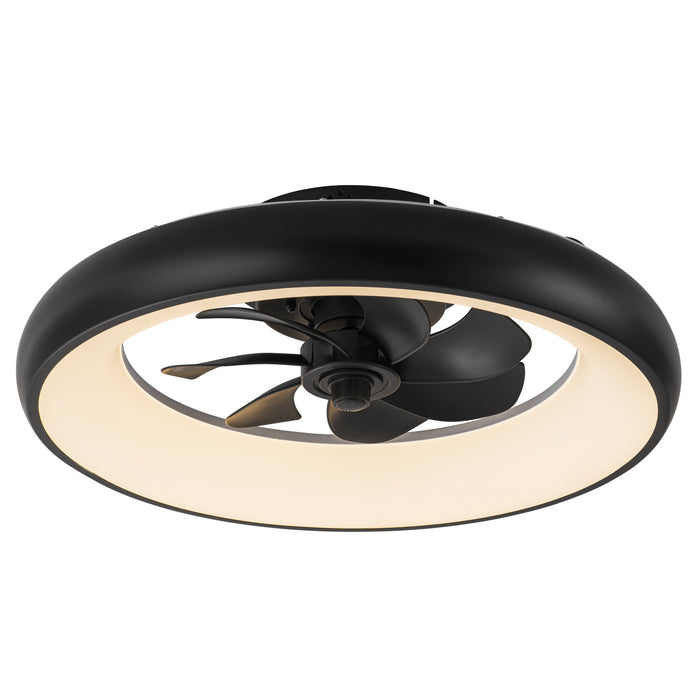 20in Dimmable LED RGB Black Smart Ceiling Fan with Light and Voice/App/Remote Control
