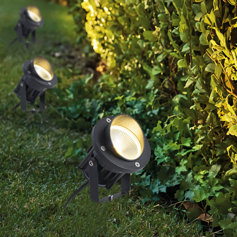 11inch Outdoor LED Landscape Spotlight with Ground Stakes for Garden Pathway and Courtyard