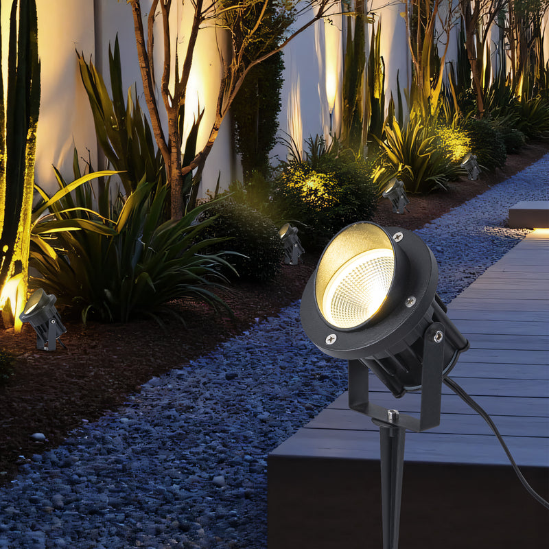 11inch Outdoor LED Landscape Spotlight with Ground Stakes for Garden Pathway and Courtyard