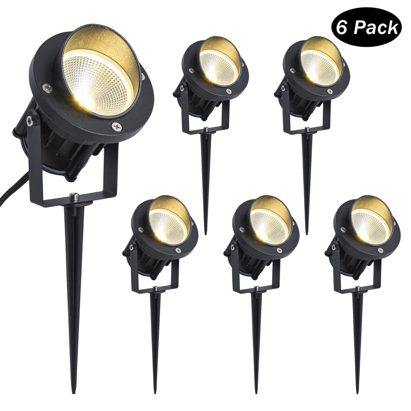 11inch Outdoor LED Landscape Spotlight with Ground Stakes for Garden Pathway and Courtyard