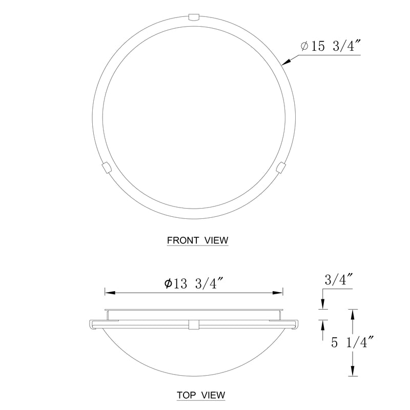 4-Pack 15.75 in. Brushed Nickel Flush Mount Ceiling Light with Alabaster Glass
