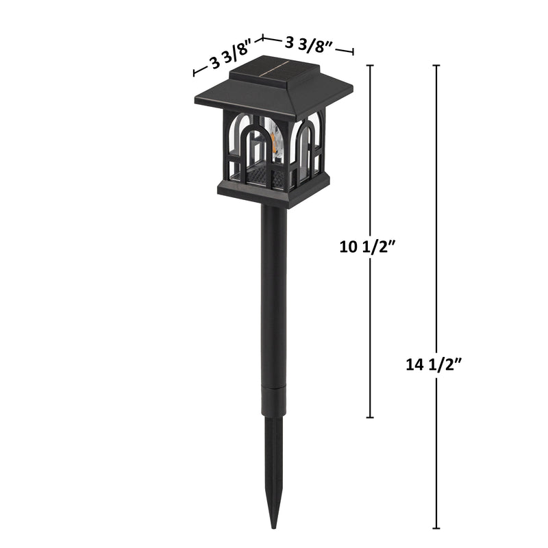 Black Solar LED Outdoor Path Lights (12-Pack)