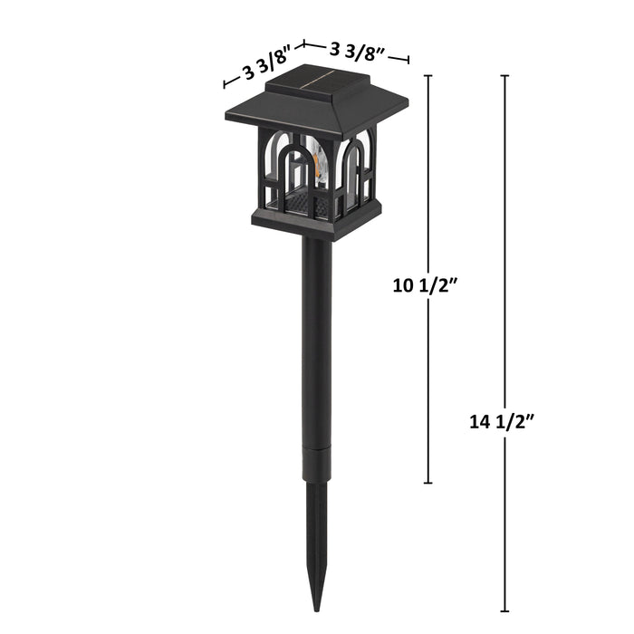 Black Solar LED Outdoor Path Lights (12-Pack)
