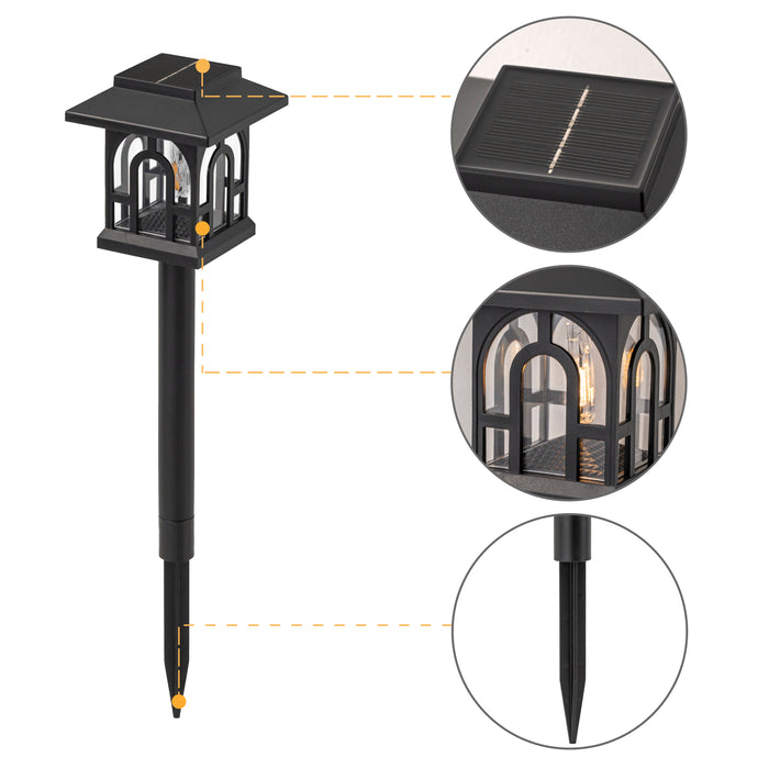 Black Solar LED Outdoor Path Lights (12-Pack)