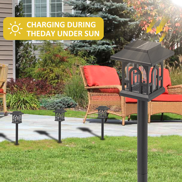 Black Solar LED Outdoor Path Lights (6-Pack)