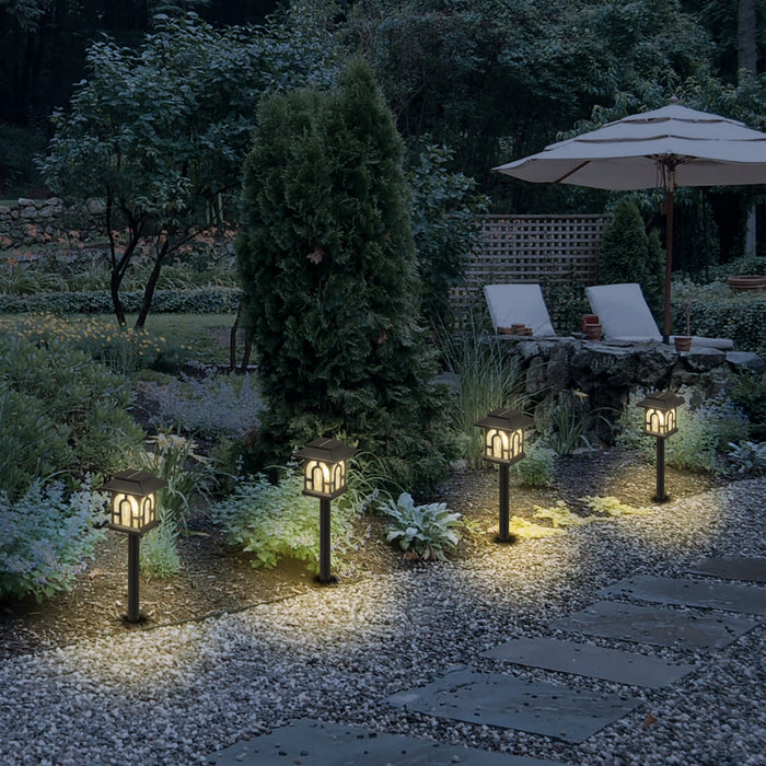 Black Solar LED Outdoor Path Lights (6-Pack)