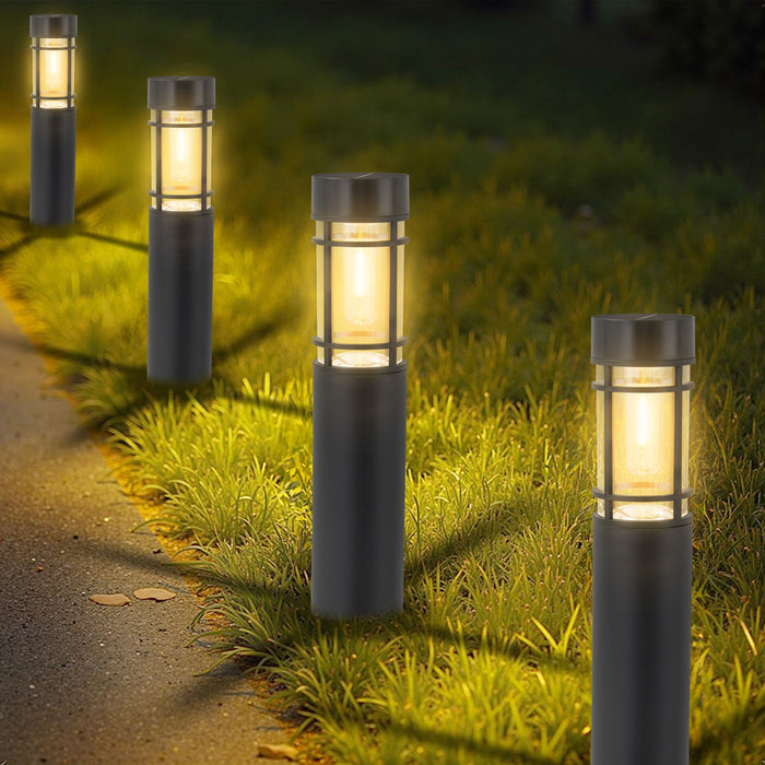 Black Solar LED Outdoor Path Lights (12-Pack)