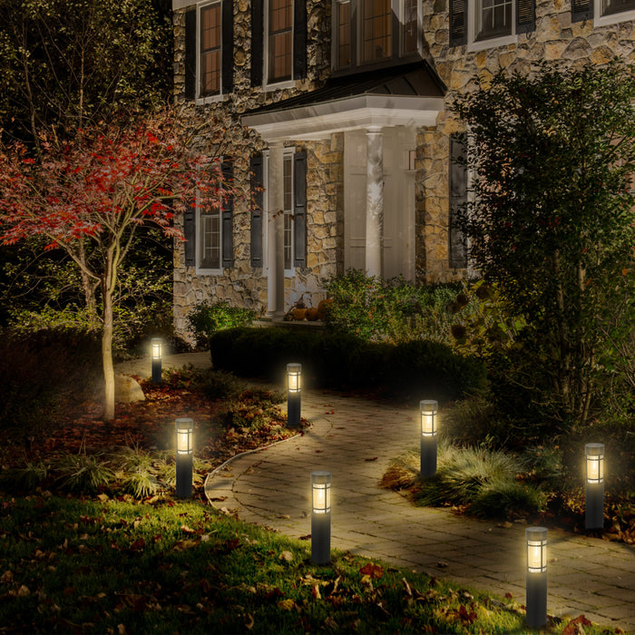 Black Solar LED Outdoor Path Lights (12-Pack)