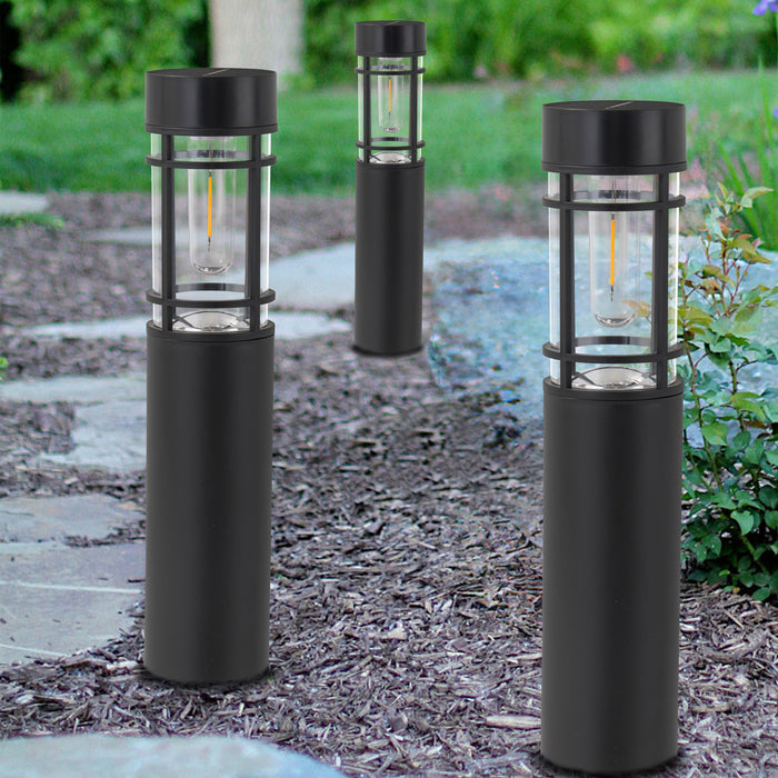 Black Solar LED Outdoor Path Lights (6-Pack)