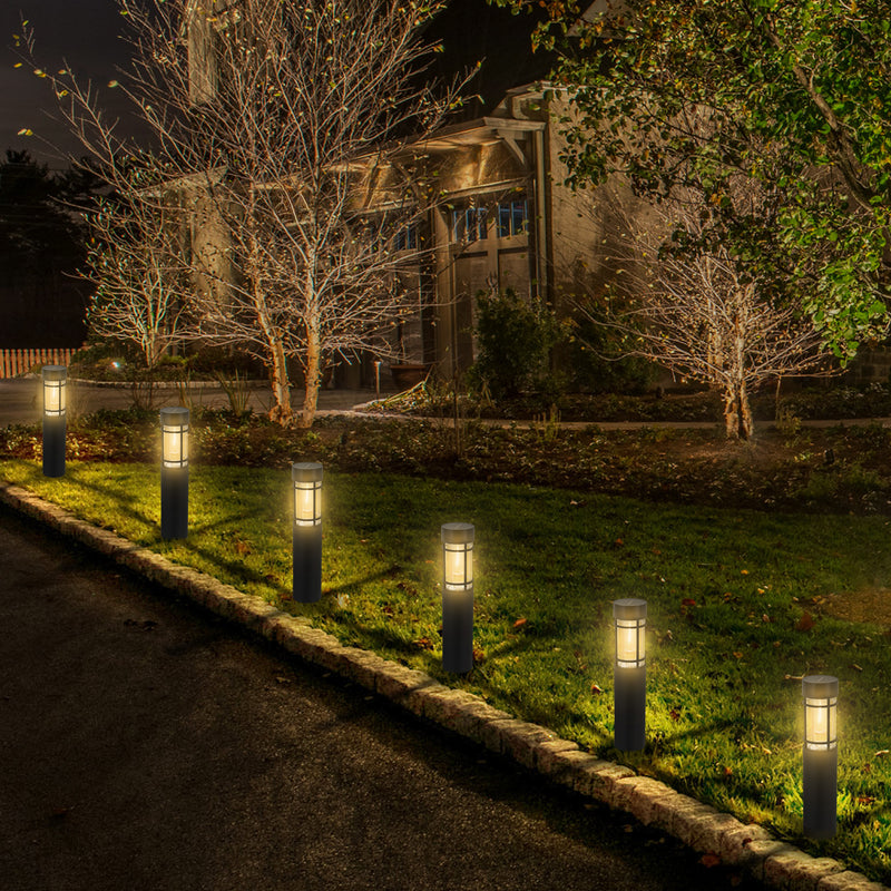 Black Solar LED Outdoor Path Lights (6-Pack)