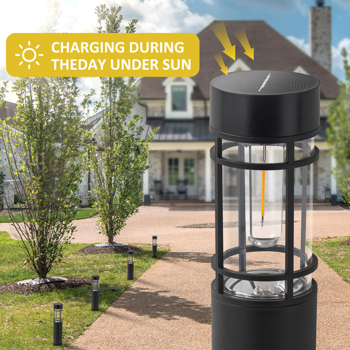 Black Solar LED Outdoor Path Lights (6-Pack)