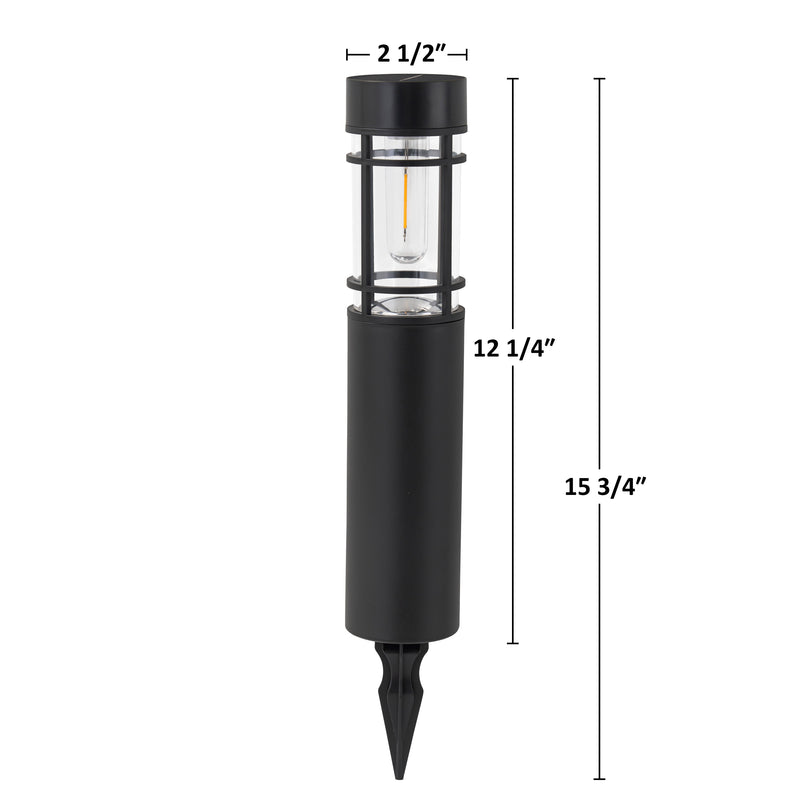 Black Solar LED Outdoor Path Lights (6-Pack)