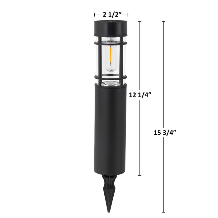 Black Solar LED Outdoor Path Lights (6-Pack)
