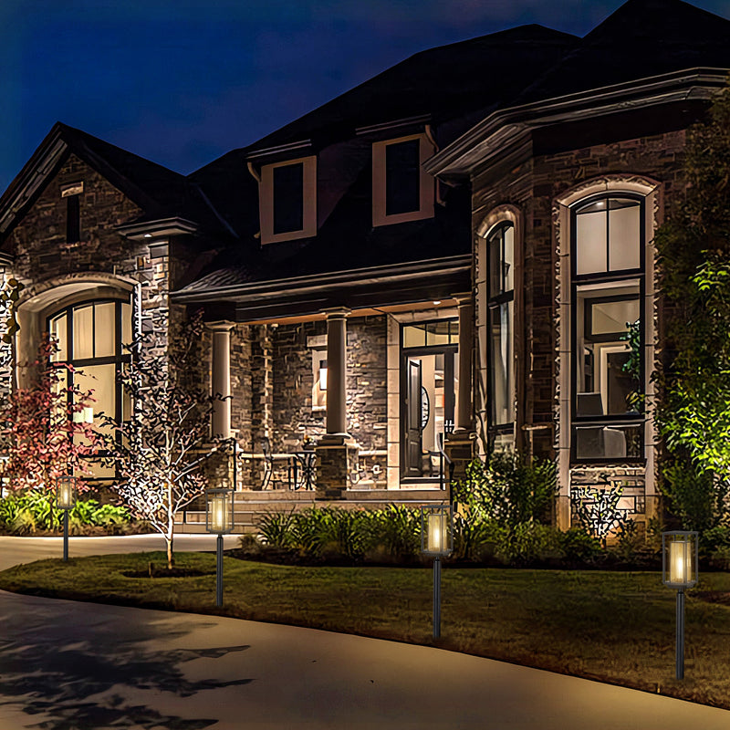 Black Solar LED Outdoor Path Lights (4-Pack)