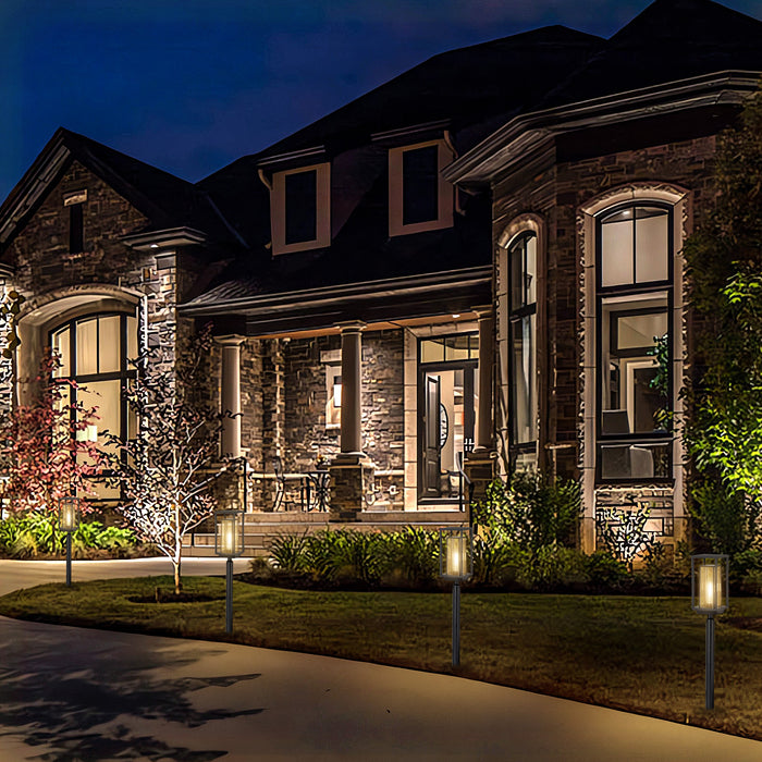 Black Solar LED Outdoor Path Lights (4-Pack)