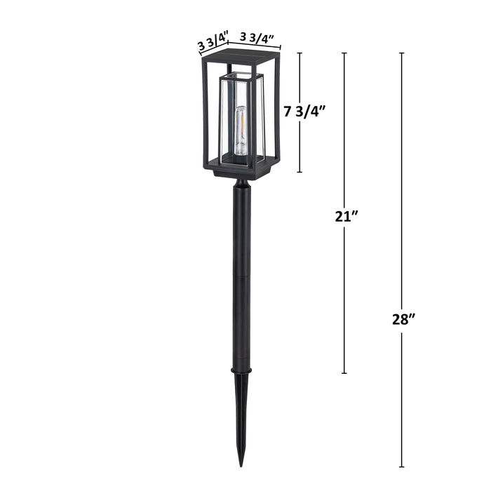 Black Solar LED Outdoor Path Lights (4-Pack)