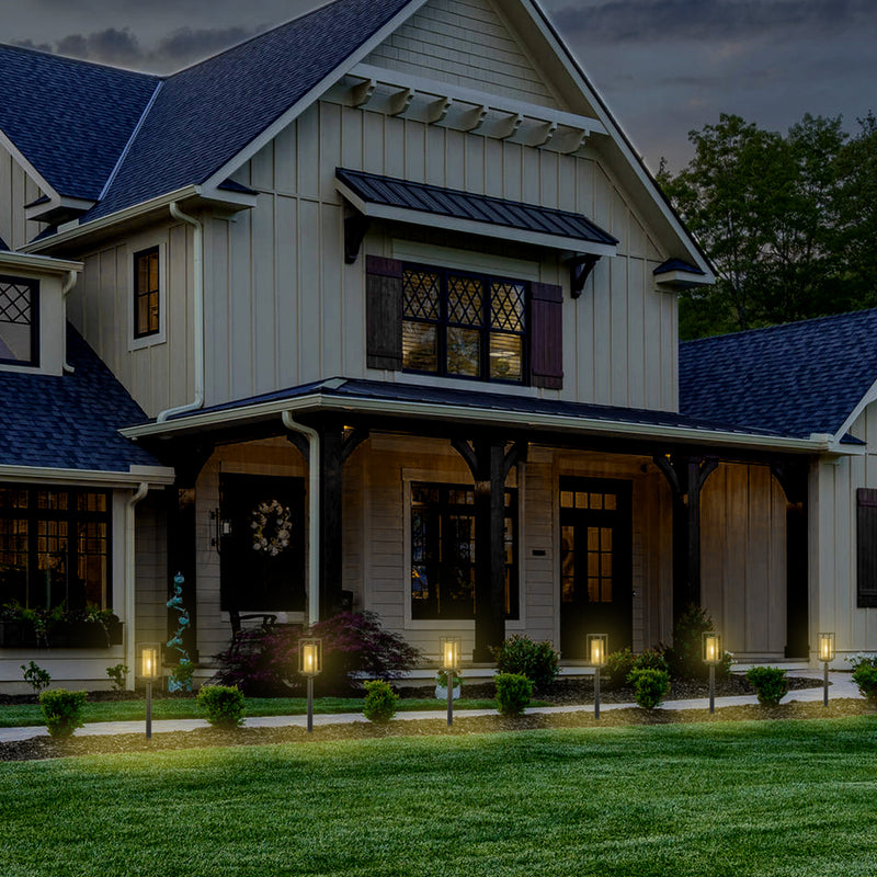 Black Solar LED Outdoor Path Lights (4-Pack)