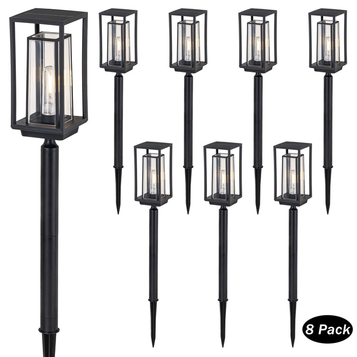 Black Solar LED Outdoor Path Lights (4-Pack)