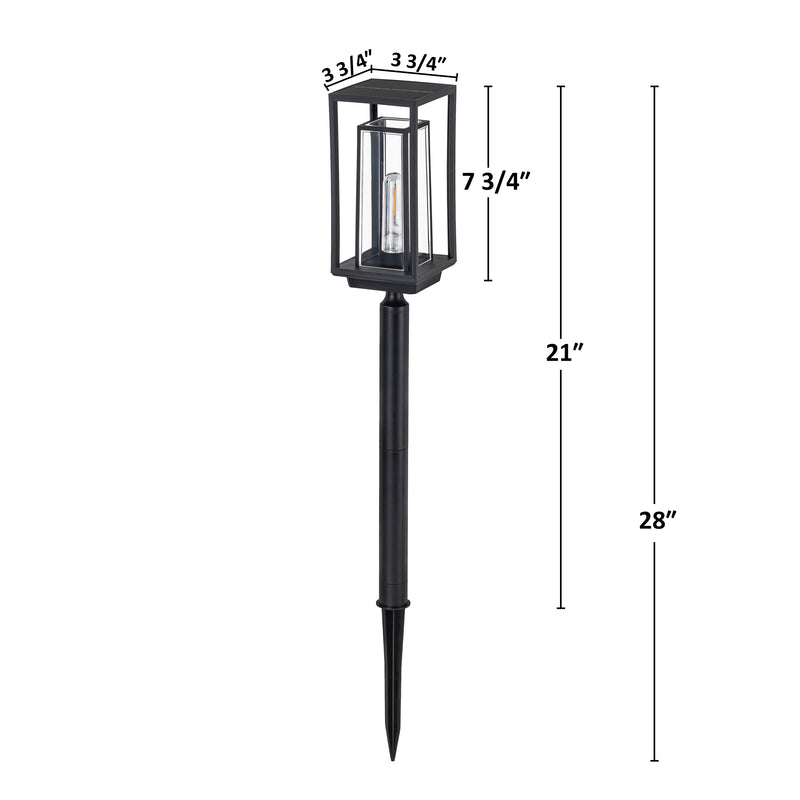 Black Solar LED Outdoor Path Lights (4-Pack)