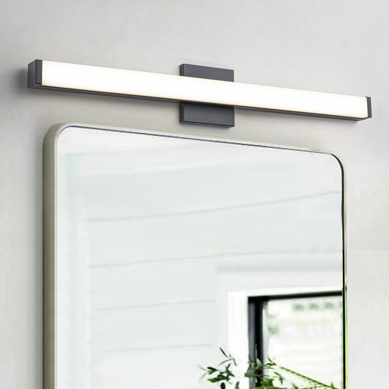 29.75” Matte Black LED Vanity Bar Light Indoor Wall Sconce with Acrylic Shade