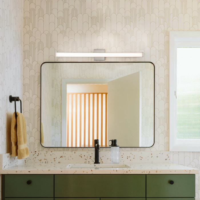 29.75” Brushed Nickel LED Vanity Bar Light Indoor Wall Sconce with Acrylic Shade
