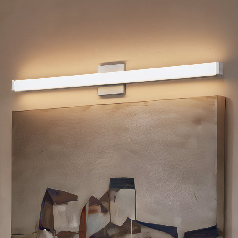 29.75” Brushed Nickel LED Vanity Bar Light Indoor Wall Sconce with Acrylic Shade