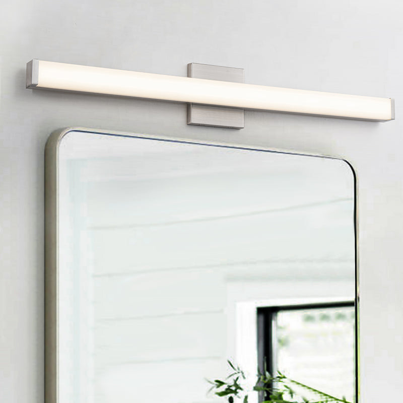 29.75” Brushed Nickel LED Vanity Bar Light Indoor Wall Sconce with Acrylic Shade