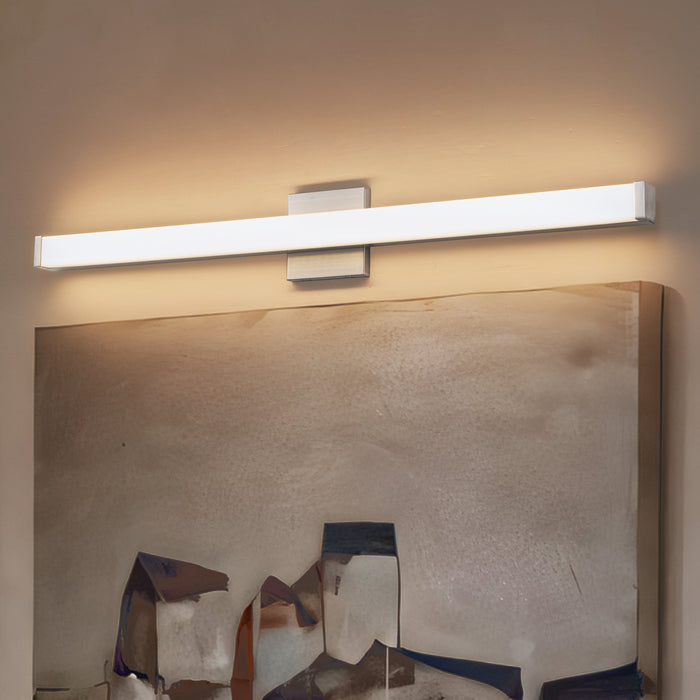 29.75” Brushed Nickel LED Vanity Bar Light Indoor Wall Sconce with Acrylic Shade