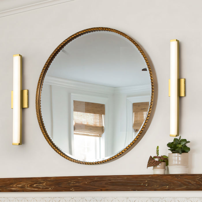 24” Brushed Gold LED Vanity Bar Light Indoor Wall Sconce with Acrylic Shade