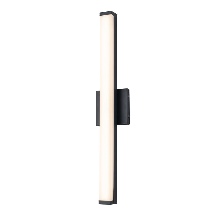 24” Matte Black LED Vanity Bar Light Indoor Wall Sconce with Acrylic Shade