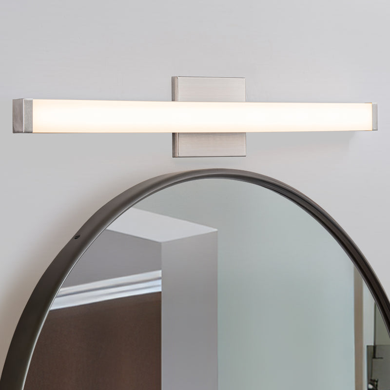 24” Brushed Nickel LED Vanity Bar Light Indoor Wall Sconce with Acrylic Shade