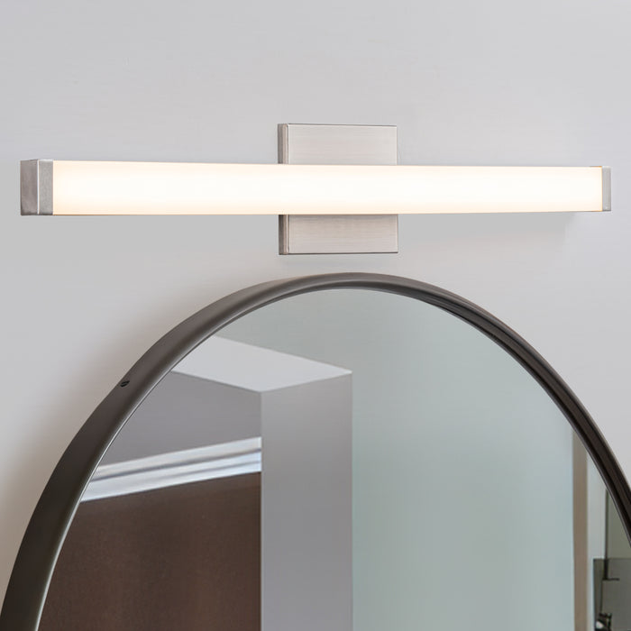 24” Brushed Nickel LED Vanity Bar Light Indoor Wall Sconce with Acrylic Shade