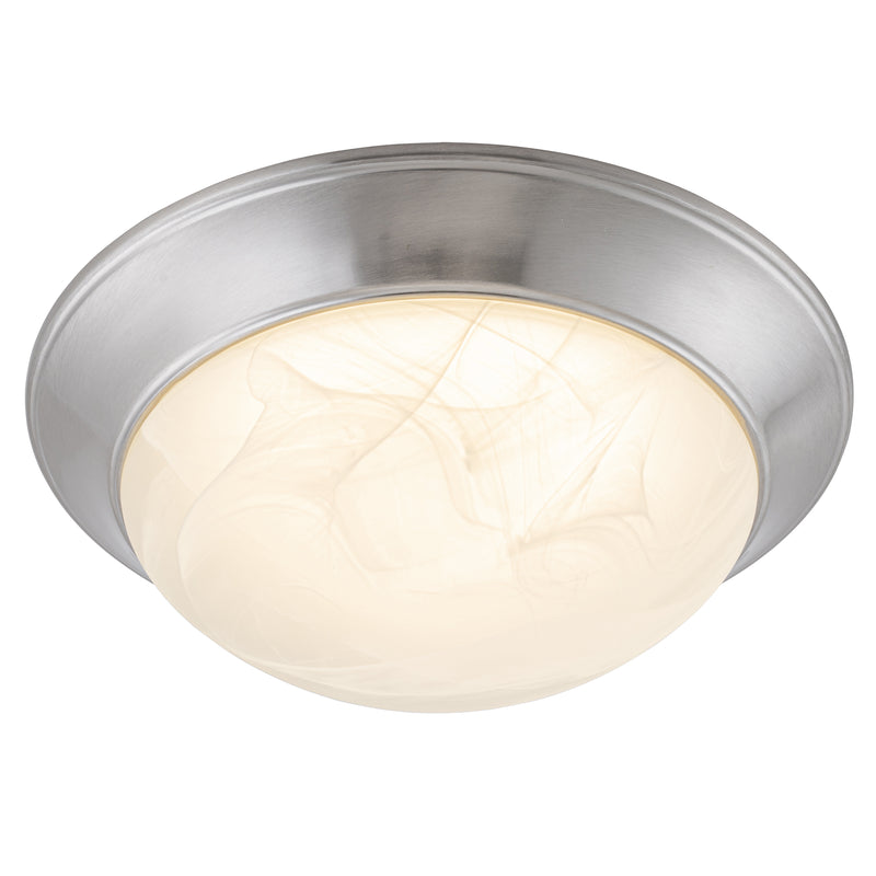 11.5 in. Modern Satin Nickel Selectable 3 CCT Dimmable Integrated LED Flush Mount for Kitchens or Bedrooms