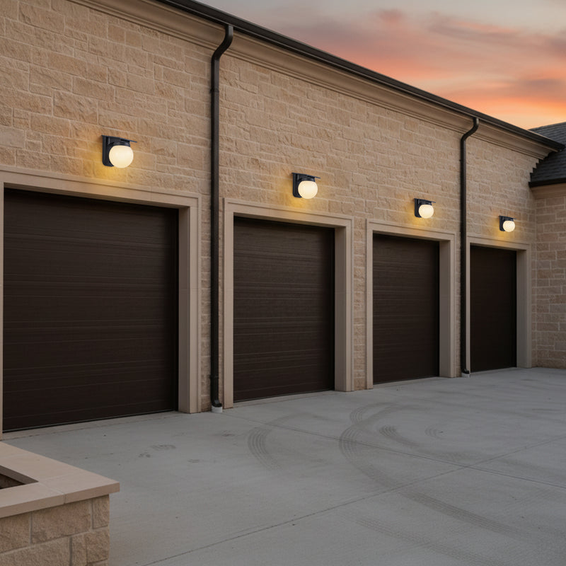 Black Solar LED Outdoor Wall Lights (2-Pack)