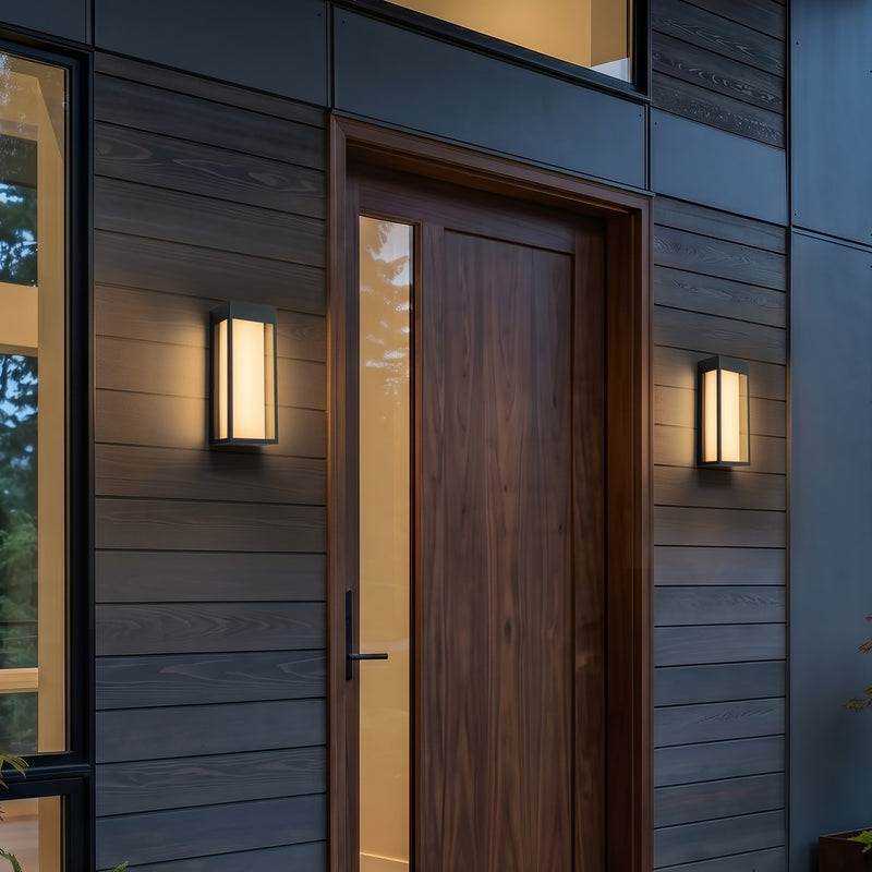 Black Modern Dimmable LED Indoor Outdoor Wall Light