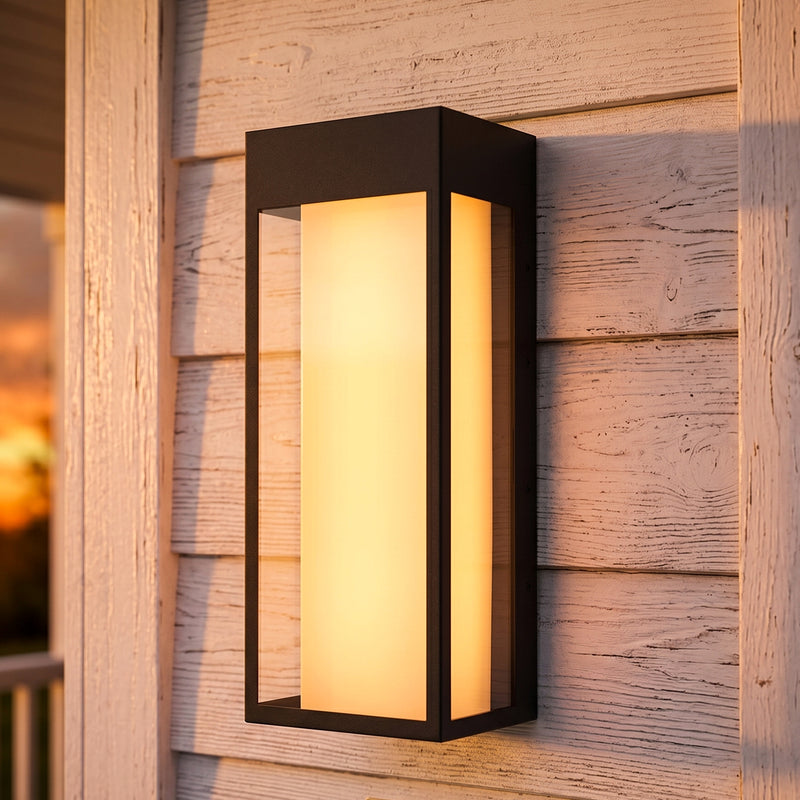 Black Modern Dimmable LED Indoor Outdoor Wall Light